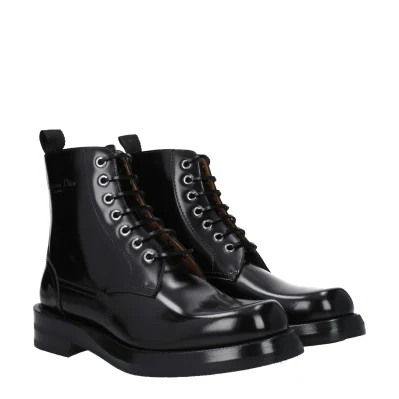 Black Leather Ankle Boots