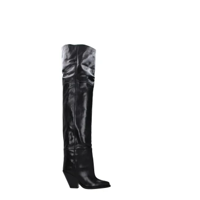 Black Leather Over The Knee