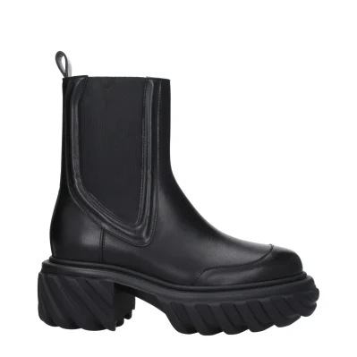 Black Leather Ankle Boots