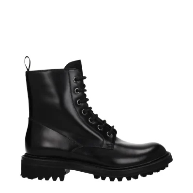 Black Leather Ankle Boots