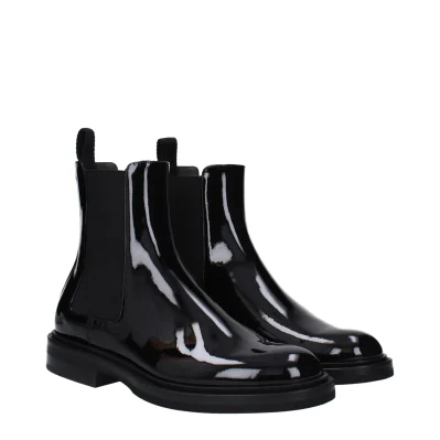 Black Leather Ankle Boots
