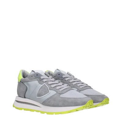 Gray Fabric Athletic Sneakers