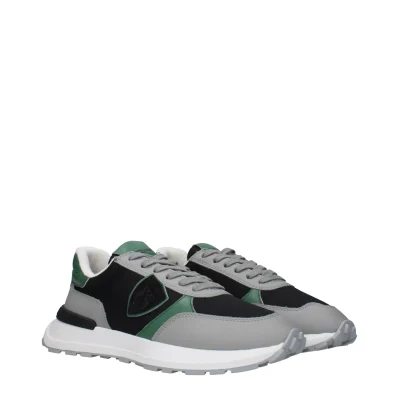Black Fabric Athletic Sneakers