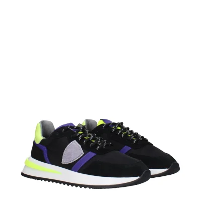 Black Fabric Athletic Sneakers