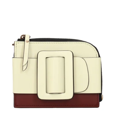 Beige Leather Cardholders