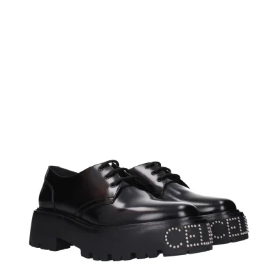 Black Leather Oxfords And Derbies
