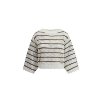 Sweater in perforated knit