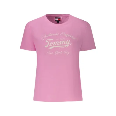 Pink Cotton Women T-Shirt