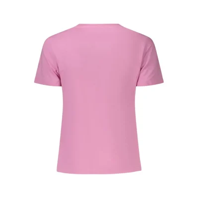 Pink Cotton Women T-Shirt