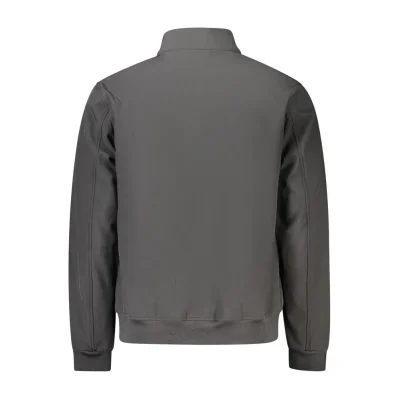 Black Polyester Men Jacket