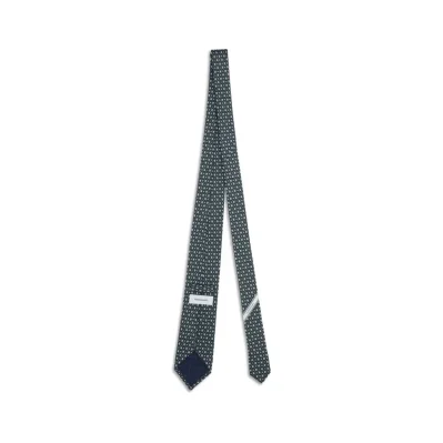 Tortoise print silk Tie