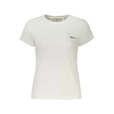 White Cotton Women T-Shirt