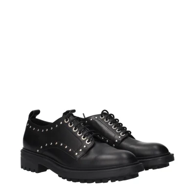 Black Leather Oxfords And Derbies