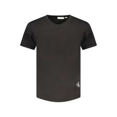 Black Cotton Men T-Shirt