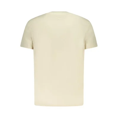 Beige Cotton Men T-Shirt