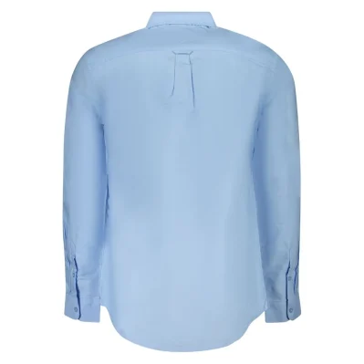 Blue Cotton Men Shirt