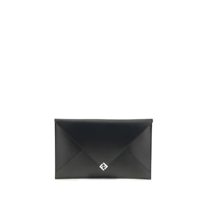 Black Leather Clutch Bag