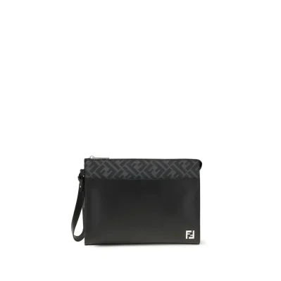 Leather FF canvas Pouch