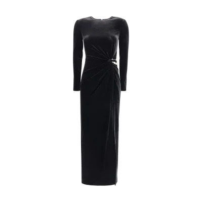 Embellished velvet midi Dress