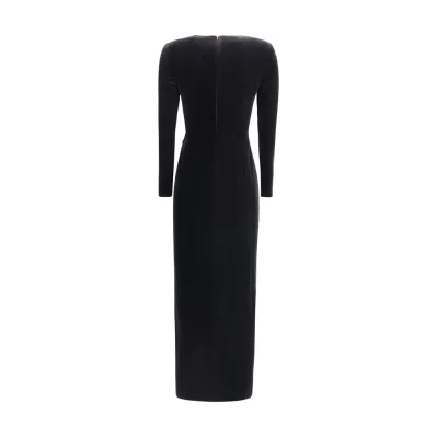 Embellished velvet midi Dress
