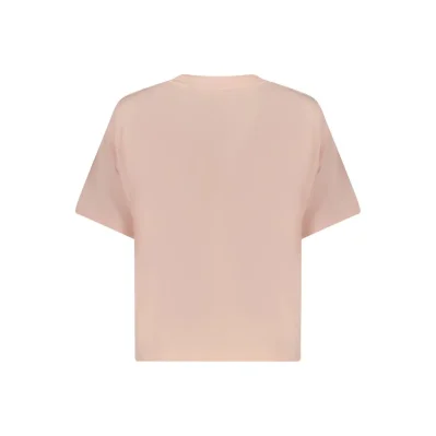 Pink Cotton Women T-Shirt