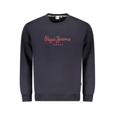 Blue Cotton Men Sweater