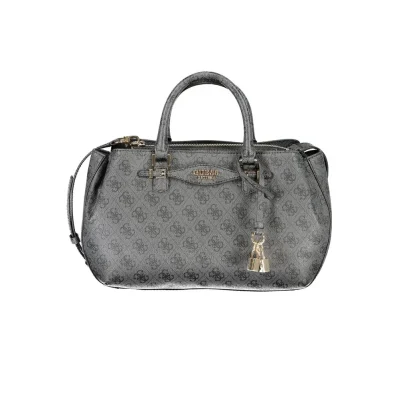 Black Polyethylene Women Handbag