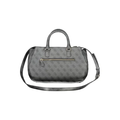 Black Polyethylene Women Handbag