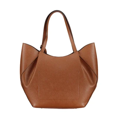 Brown Polyethylene Women Handbag