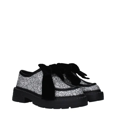 Gray Plastic Slip-On Loafers