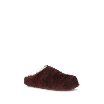 Long-haired calfskin Fussbett Mules