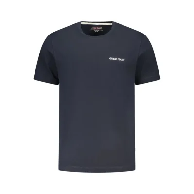 Blue Cotton Men T-Shirt