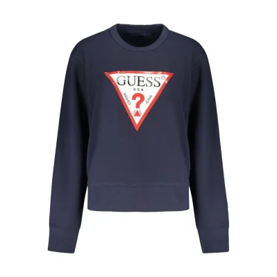 Blue Cotton Women Sweater