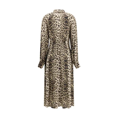 Windsor leopard satin midi Dress