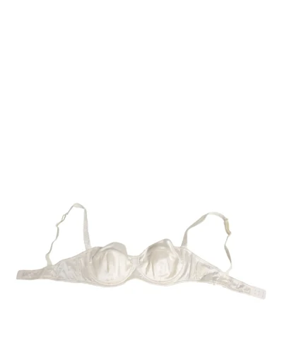 White Silk Satin Balconnet Lingerie Bra Underwear