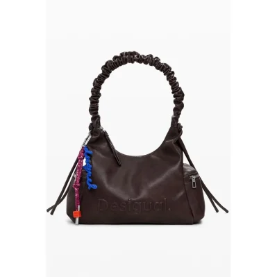 Brown Polyethylene Women Handbag