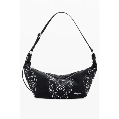 Black Polyethylene Women Handbag