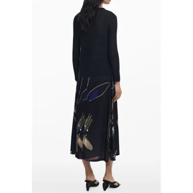 Black Polyester Women Dress