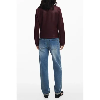 Red Polyester Women Jacket