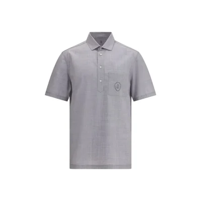 Virgin wool poplin polo Shirt