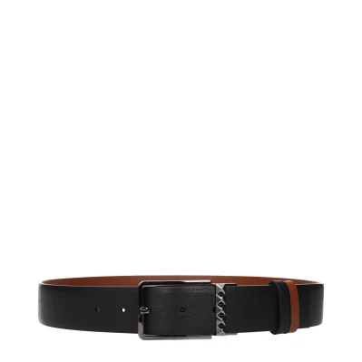 Black Leather Regular Belts