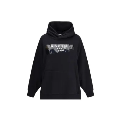 Gauzy fabric Hoodie with givenchy tape