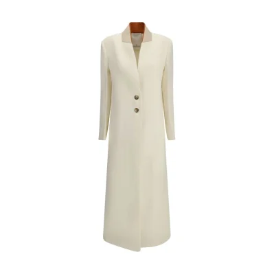 White Fleece Wool Coat