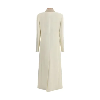 White Fleece Wool Coat