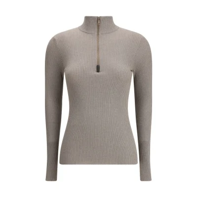 Zipped high neck Top