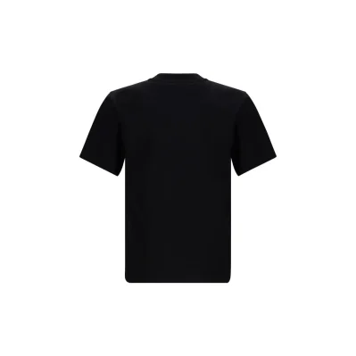 Checked logo cotton T-shirt