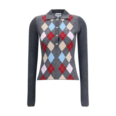 Print polo Sweater