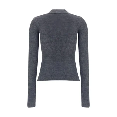 Print polo Sweater