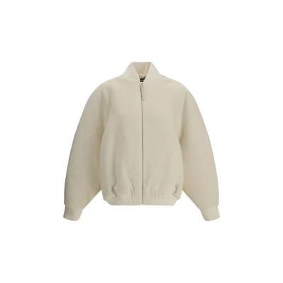 The Le Blouson Pilu Jacket in white alpaca Wool