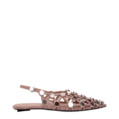 Pink Leather Ballet Flats